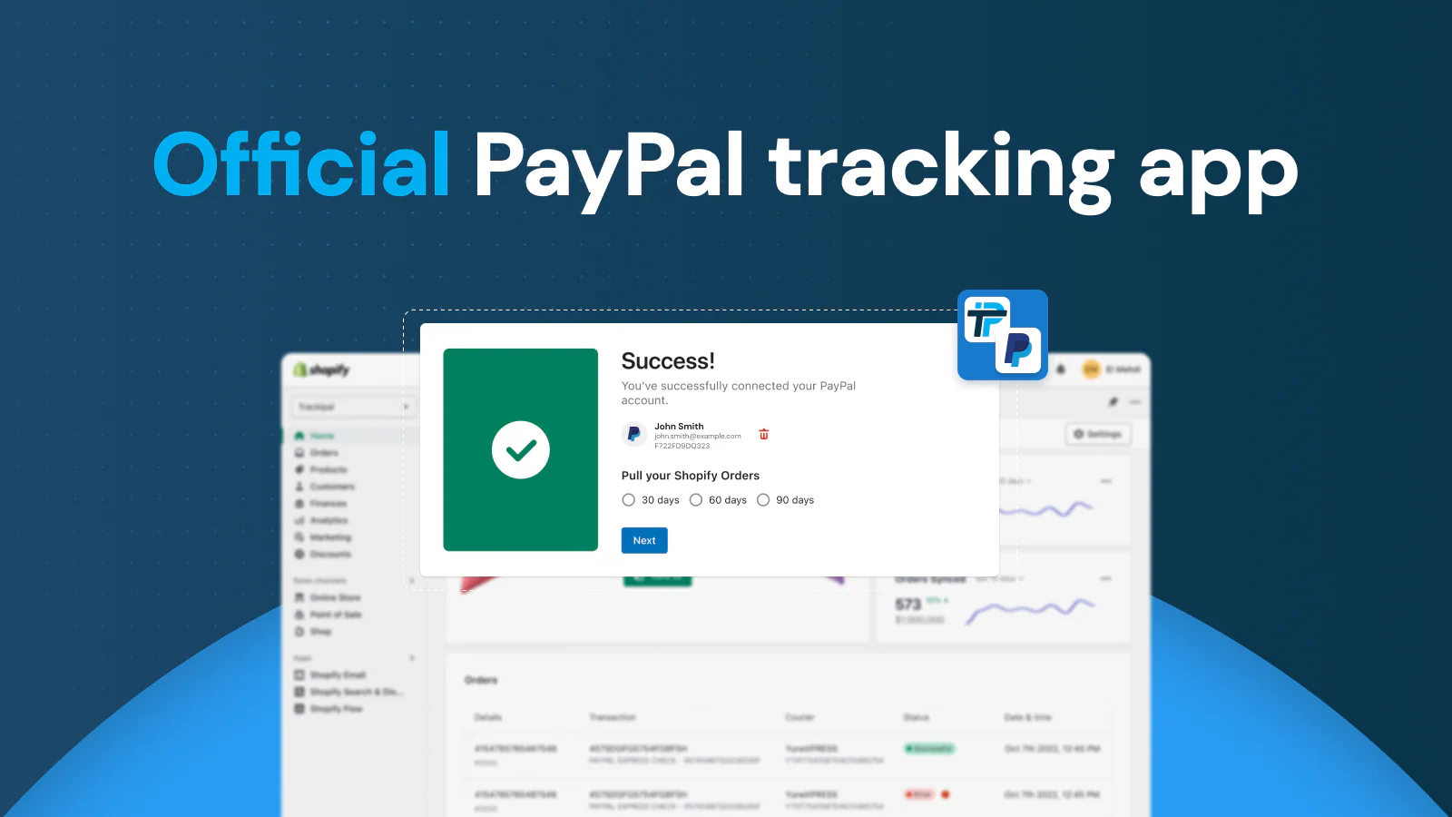 TrackiPal PayPal Tracking Sync